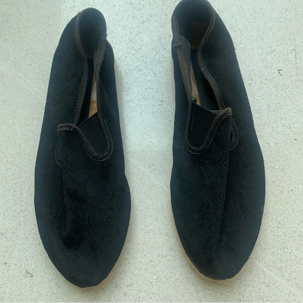Castañer Donna Karan Collab Vintage Venetian Slipper/Espadrille in Black Brocade